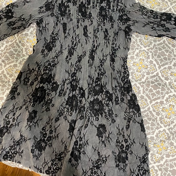 Club Monaco little black dress. This sheer dress is perfect for any occasion. - Picture 6 of 11